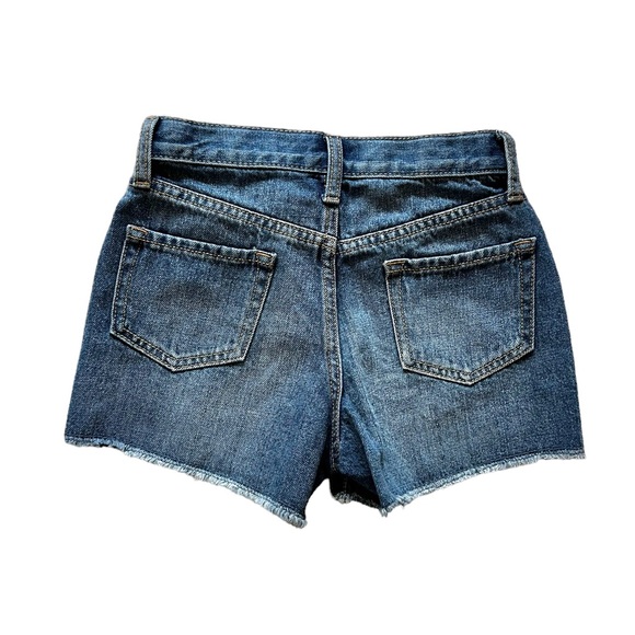Girls NWT Old Navy size 8 distressed jean shorts high rise shorts 3" inseam - Picture 3 of 5